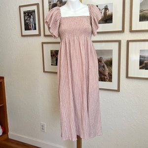 O.P.T. Anthropologie dress pink gingham size xs